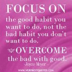 overcome the bad with the good
